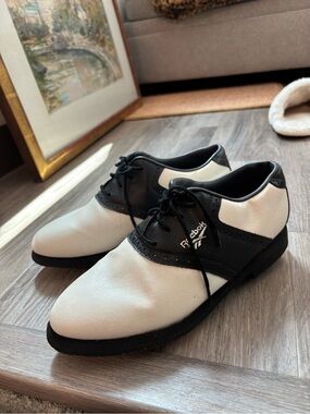 Reebok Women’s Golf Black & White Saddle Oxford Shoes